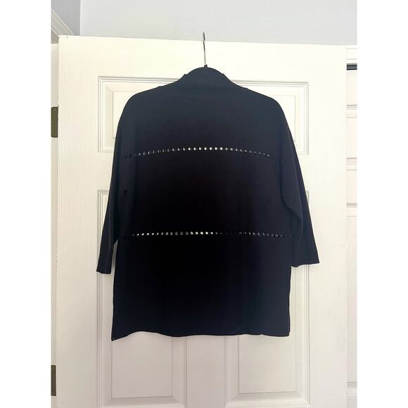 NWT Women's Black Sweater with Cut Outs Alfani Size Small New Designer - Picture 10 of 10